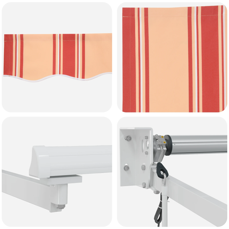 vidaXL Markīze Dzeltena un oranža 350 x 250 x 165 cm Poliesters