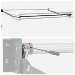 vidaXL Markīze Dzeltena un oranža 350 x 250 x 165 cm Poliesters