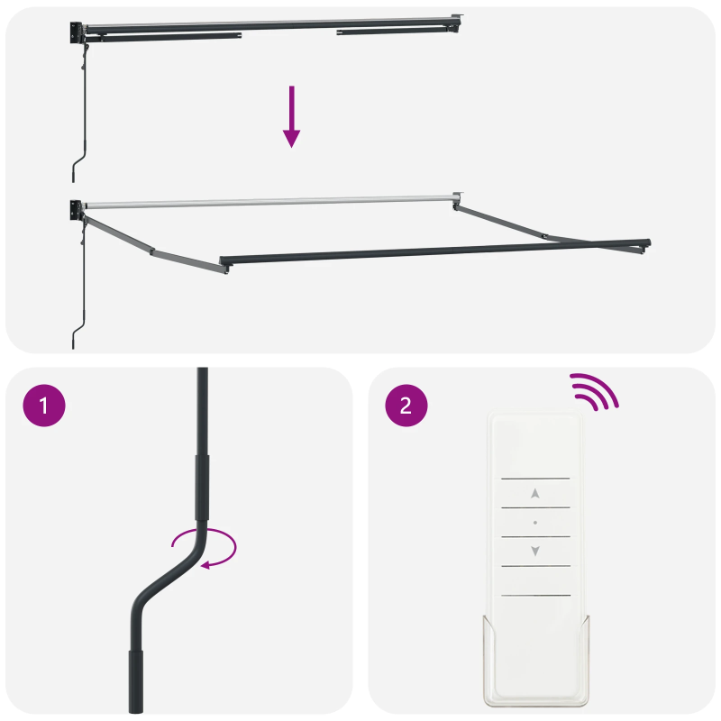 vidaXL Markīze Dzeltena un oranža 350 x 250 x 165 cm Poliesters