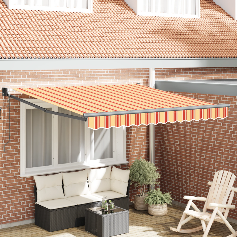 vidaXL Markīze Dzeltena un oranža 350 x 250 x 165 cm Poliesters