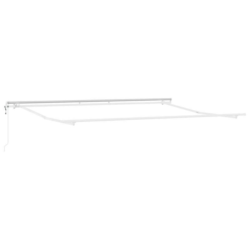 vidaXL Izvelkams jumtiņš Sarkana un balta 400 × 300 cm audums