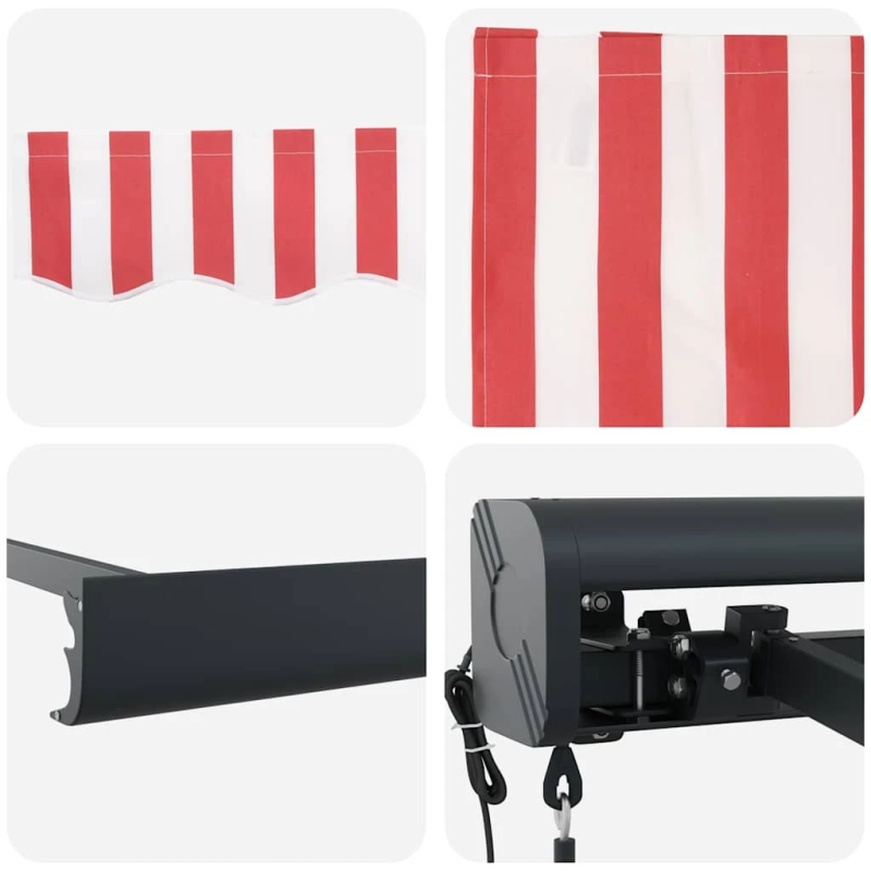 vidaXL Markīze Sarkana un balta 400 x 300 x 165 cm