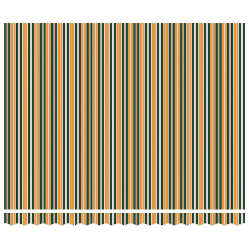vidaXL Izvelkams jumtiņš Zaļa un dzeltena 400 × 300 cm