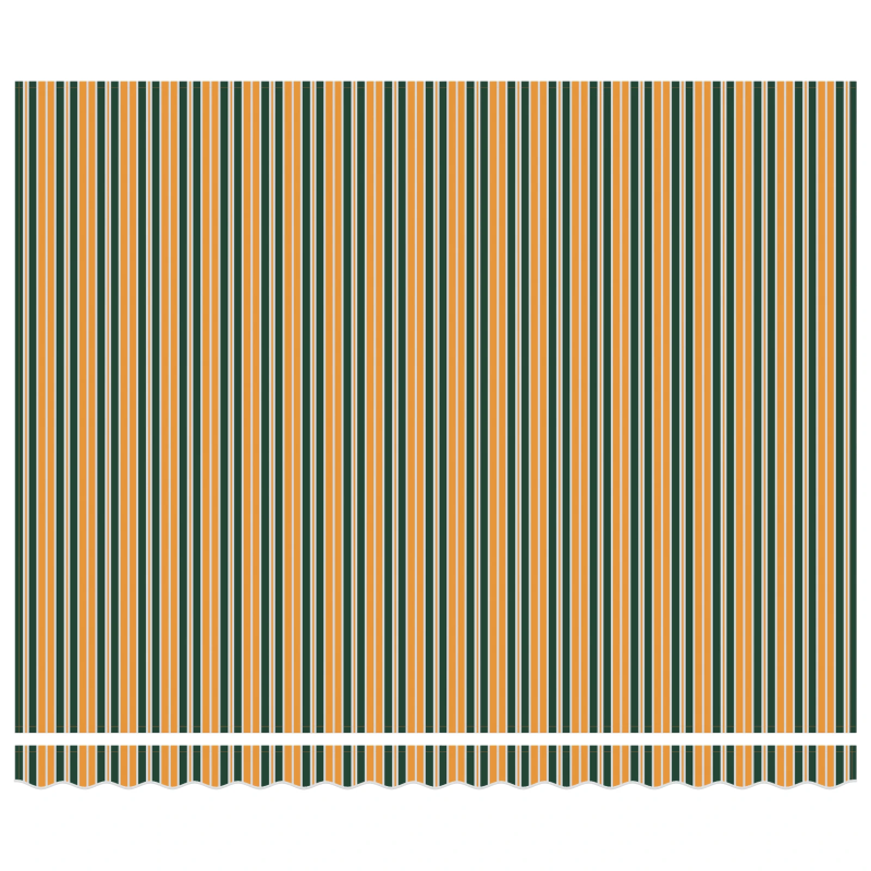 vidaXL Markīze Zaļš un dzeltenš 400 x 300 x 165 cm