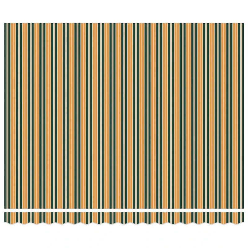 vidaXL Izvelkams jumtiņš Zaļš un dzeltenš 400 × 300 cm