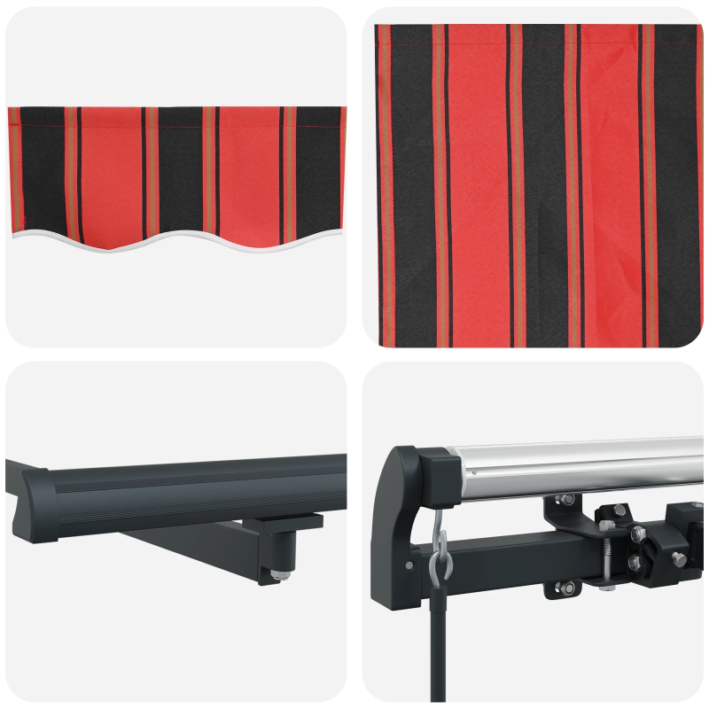 vidaXL Izvelkams jumtiņš oranža un brūna 400 × 350 cm