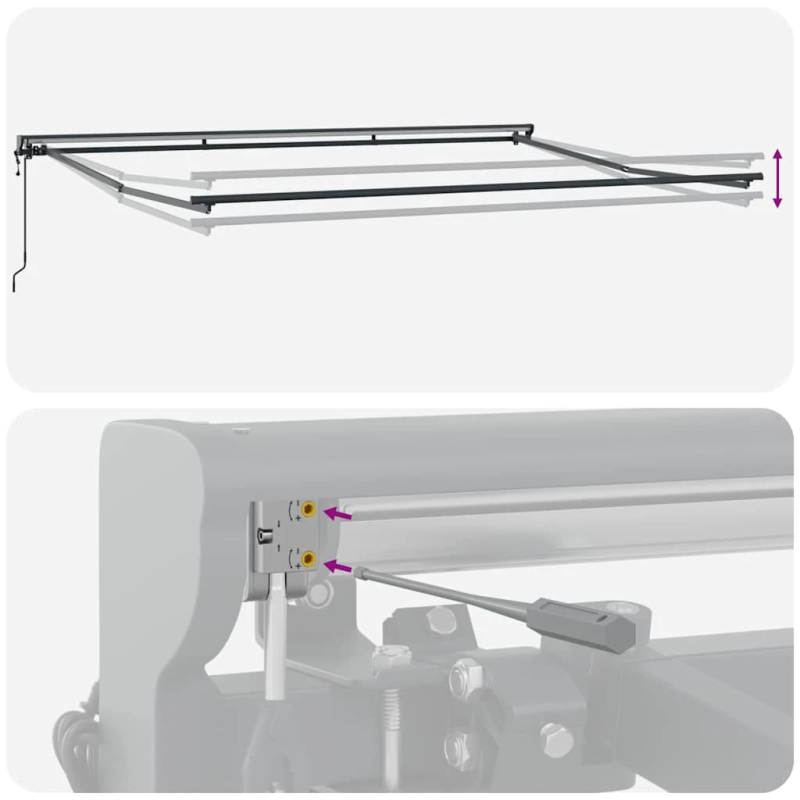 vidaXL Izvelkams jumtiņš Oranža un melna 450 × 300 cm