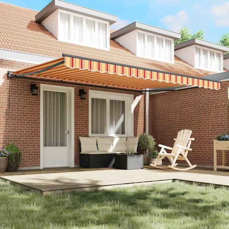 vidaXL Izvelkams jumtiņš Daudzkrāsains 450 × 300 cm