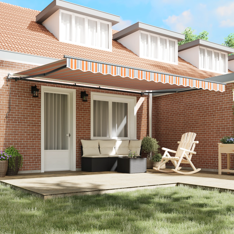 vidaXL Izvelkams jumtiņš Daudzkrāsains 450 × 300 cm