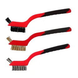 Rokas birste 3gb 180mm tērauda. neilona. misiņa Proline