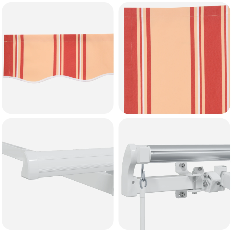 vidaXL Markīze Dzeltena un oranža 450 x 350 x 165 cm Poliesters