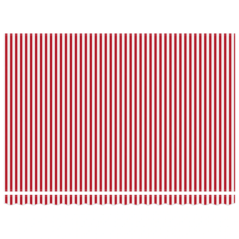 vidaXL Izvelkams jumtiņš Sarkana un balta 450 × 350 cm