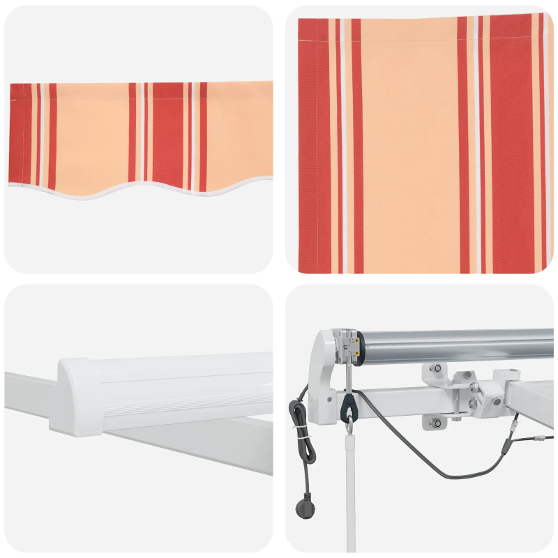 vidaXL Izvelkams jumtiņš Dzeltena un oranža 500 × 350 cm