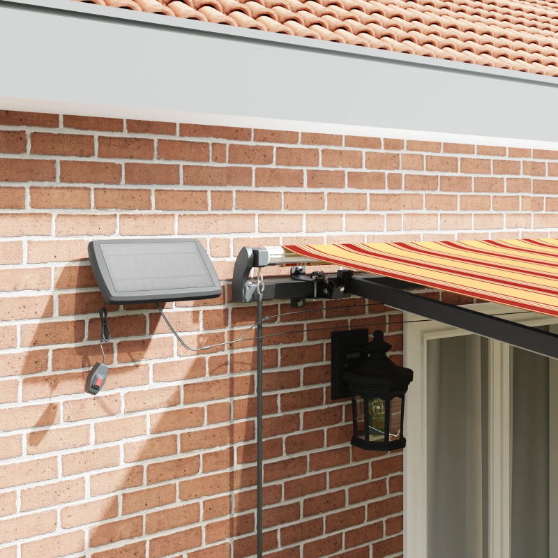 vidaXL Izvelkams jumtiņš dzeltena un oranža 500 ×350 cm audums