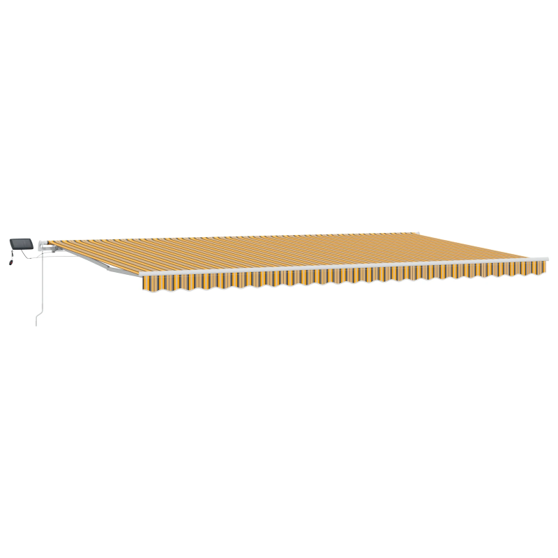 vidaXL Izvelkams jumtiņš Daudzkrāsains 600 × 300 cm Audums un tērauds