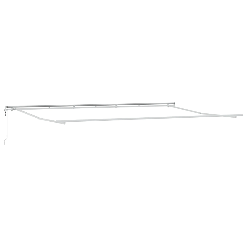 vidaXL Izvelkams jumtiņš Balts 600 × 300 cm audums
