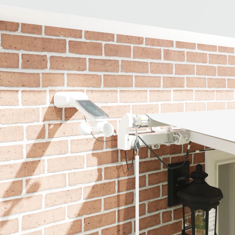 vidaXL Izvelkams jumtiņš Balts 600 × 300 cm Poliesters un metāls