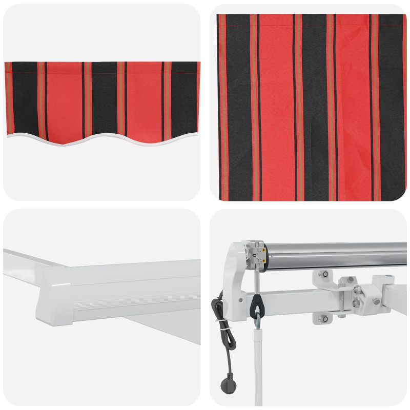 vidaXL Izvelkams jumtiņš oranža un brūna 600 × 350 cm audums