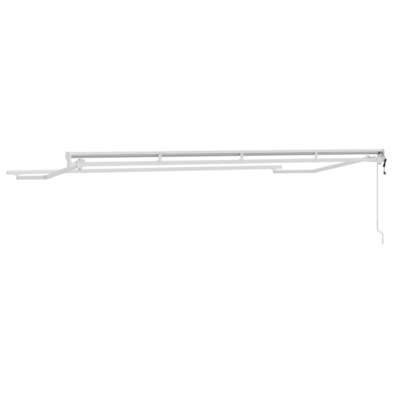 vidaXL Pārklājuma struktūra Balts 4 x 2 m Pulverkrāsots tērauds