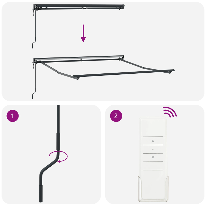vidaXL Pārklājuma struktūra Antracīts 3,5 x 2,5 m