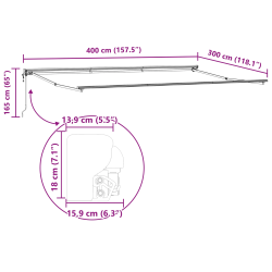 vidaXL Pārklājuma struktūra Antracīts 4 × 3 m Pulverkrāsots tērauds