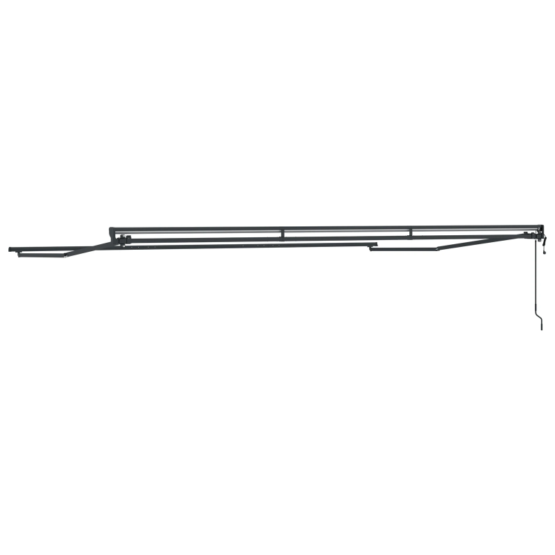 vidaXL Pārklājuma struktūra Antracīts 5 x 3 m Pulverkrāsots tērauds