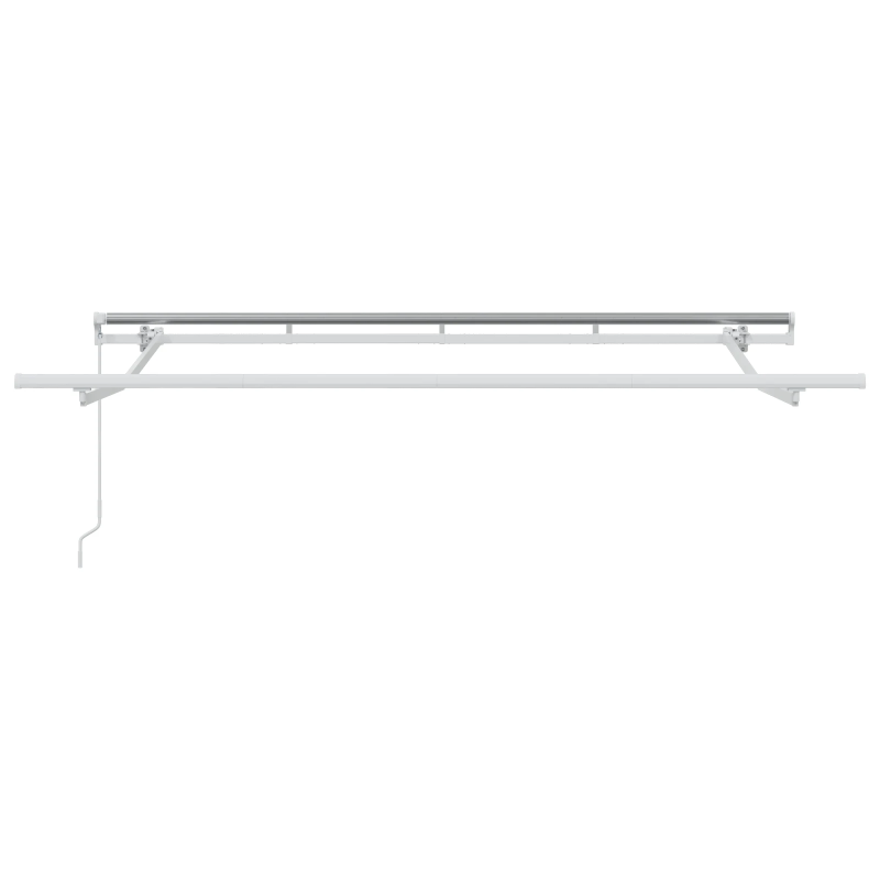 vidaXL Pārklājuma struktūra Balts 3 x 2 m Metāla