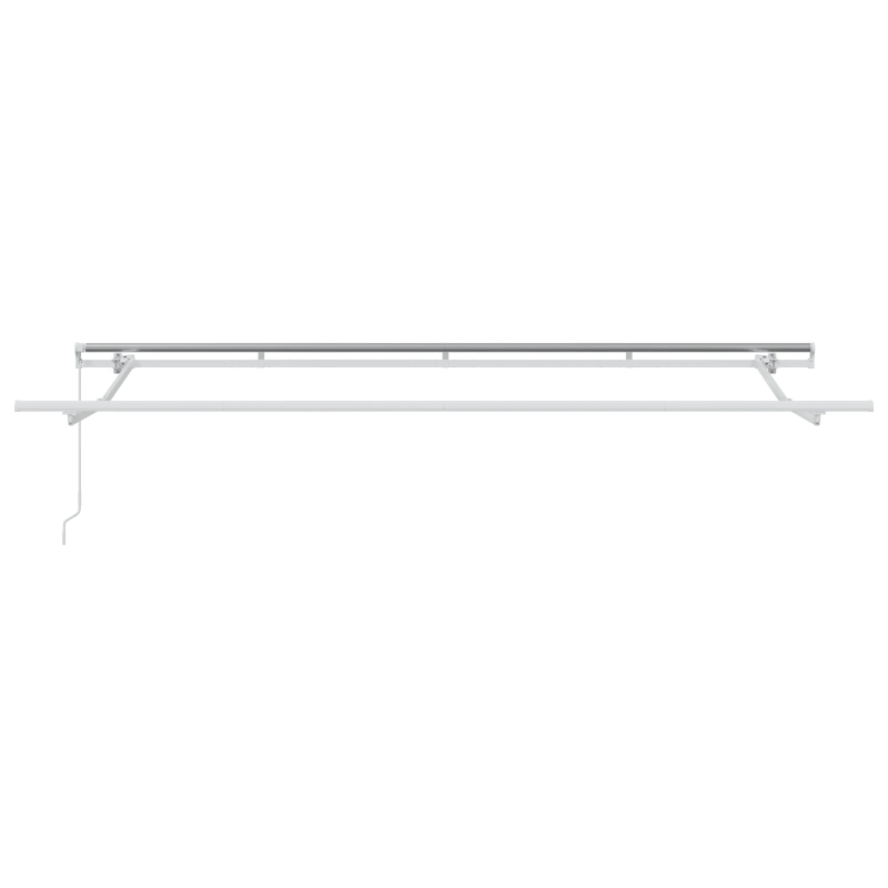 vidaXL Pārklājuma struktūra Balts 4 x 2 m Metāla