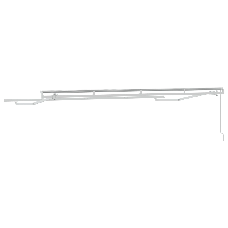 vidaXL Pārklājuma struktūra Balts 4 x 2 m Metāla