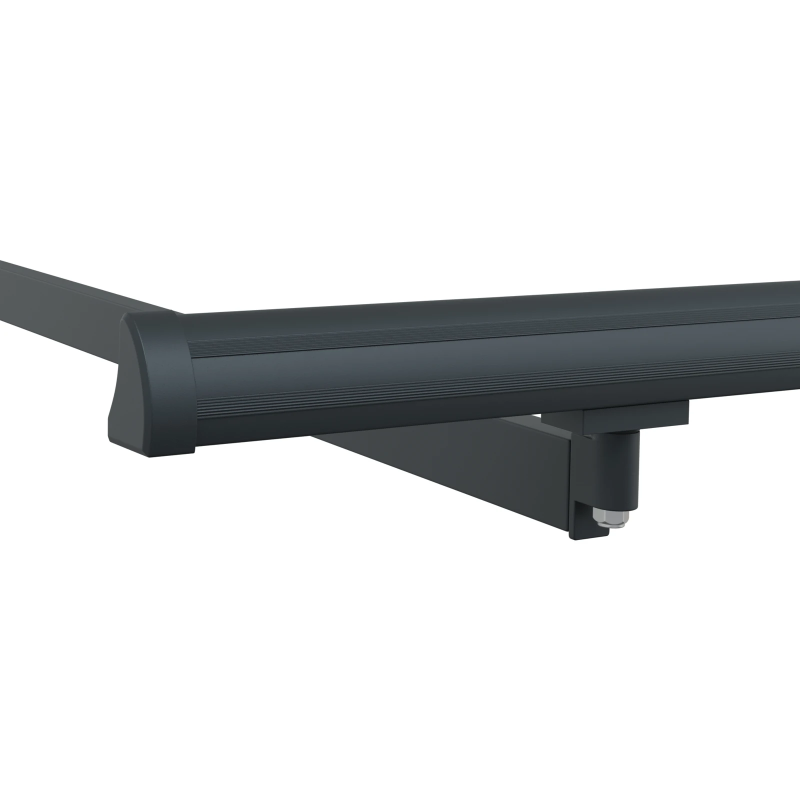 vidaXL Pārklājuma struktūra Antracīts 2,5 x 2 m Metāla