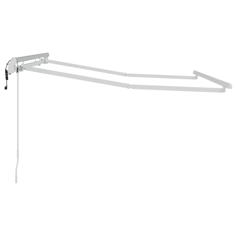 vidaXL Pārklājuma struktūra Balts 2,5 x 2 m Metāla