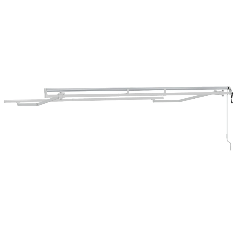 vidaXL Pārklājuma struktūra Balts 3,5 x 2 m Metāla