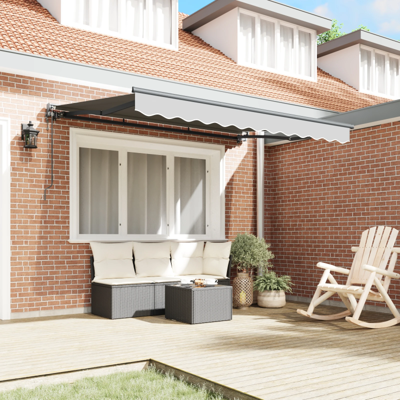 vidaXL Pārklājuma struktūra Antracīts 2,5 x 2 m Metāla