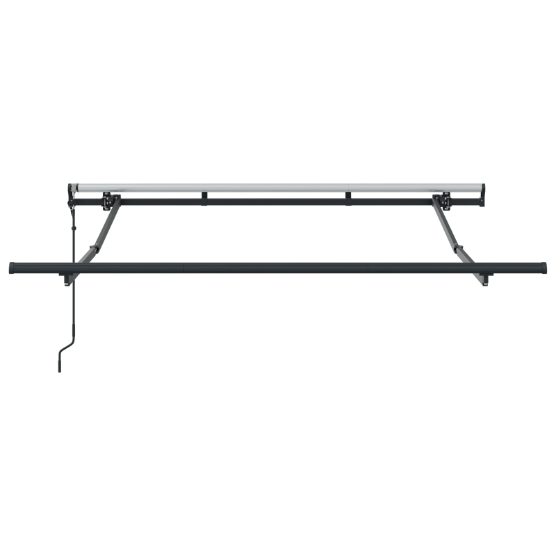 vidaXL Pārklājuma struktūra Antracīts 2,5 x 2 m Metāla