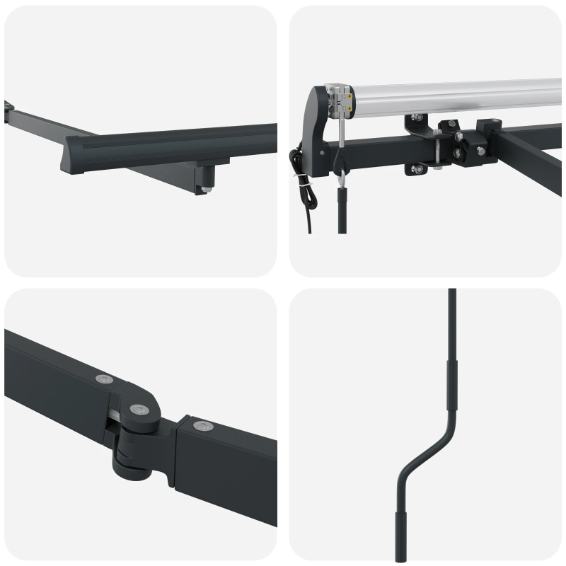 vidaXL Pārklājuma struktūra Antracīts 3 x 2 m Metāla