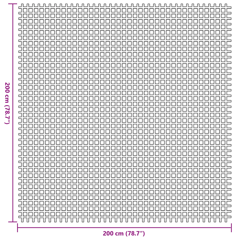 vidaXL Telts paklājs Zila 200 x 200 cm Poliesters