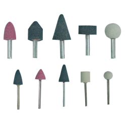 Abrazīvo galviņu komplekts 10gab ar turētāju 3-6mm