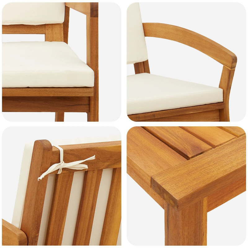 vidaXL Bistro komplekts ar spilvenu 5 pcs Brūna Poliesters