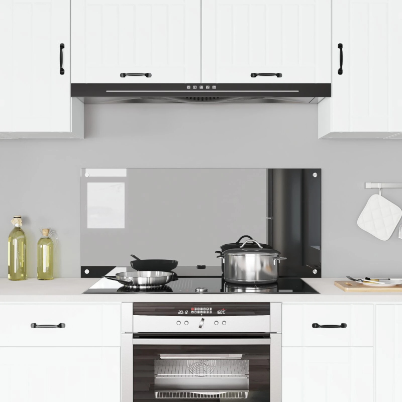 vidaXL Virtuves aizsargpanelis Tumši pelēka 110 x 50 x 0,6 cm