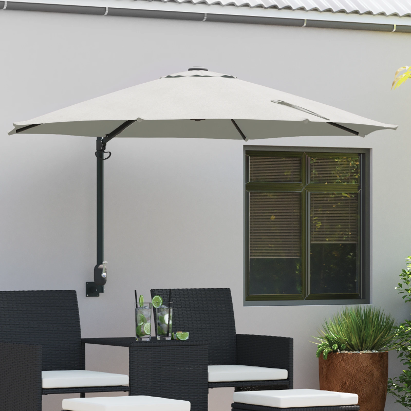 vidaXL Dārza parasols Smilšu 248 x 248 x 148 cm Poliesters un tērauds