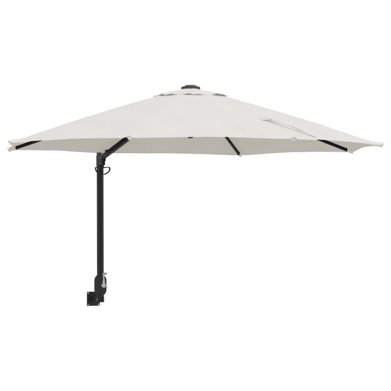 vidaXL Dārza parasols Smilšu 248 x 248 x 148 cm Poliesters un tērauds