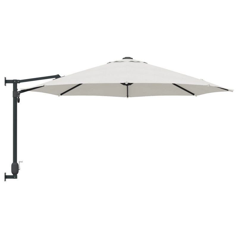 vidaXL Dārza parasols Smilšu 248 x 248 x 148 cm Poliesters un tērauds