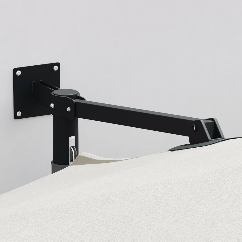 vidaXL Dārza parasols Smilšu 248 x 248 x 148 cm Poliesters un tērauds