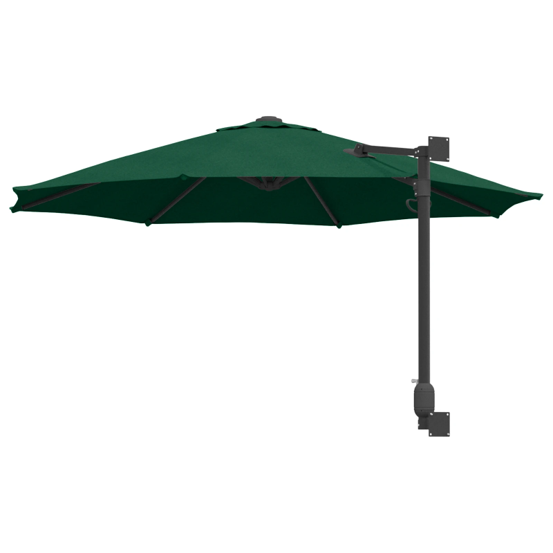 vidaXL Dārza parasols Zaļa 248 x 248 x 148 cm Poliesters un tērauds