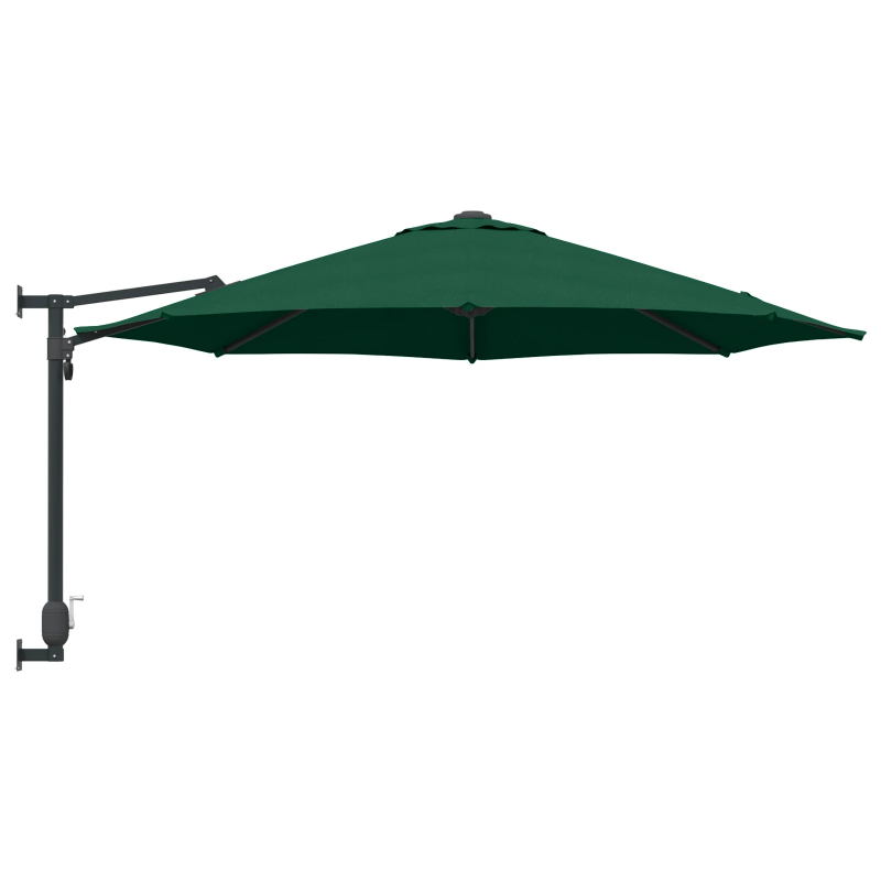 vidaXL Dārza parasols Zaļa 248 x 248 x 148 cm Poliesters un tērauds