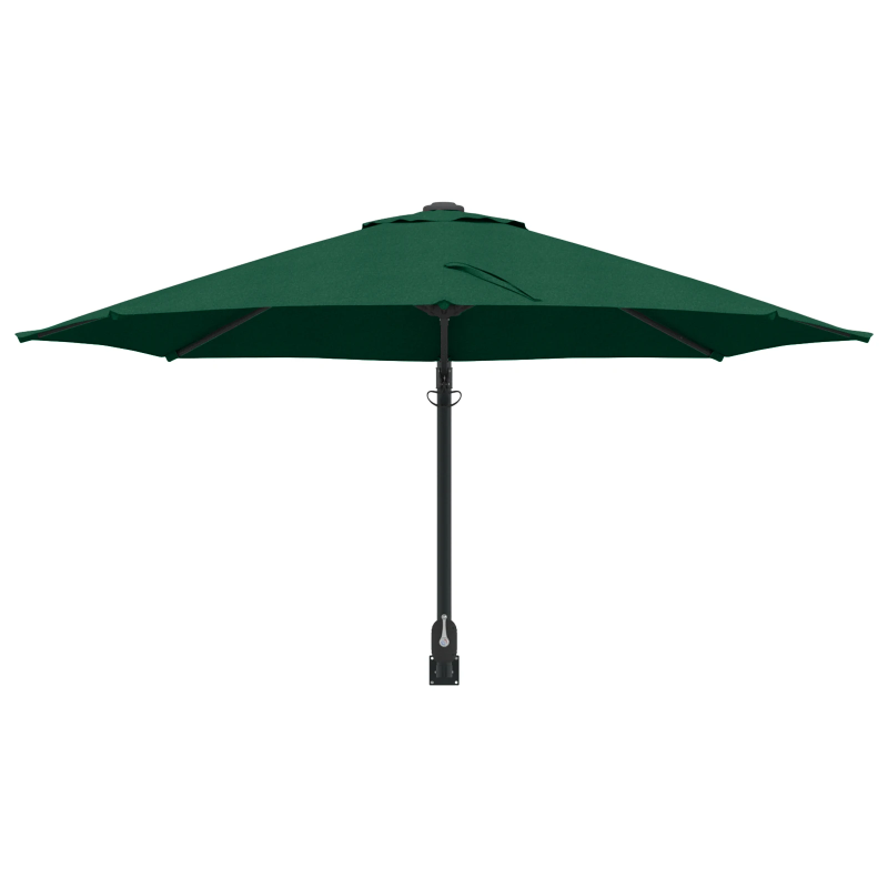 vidaXL Dārza parasols Zaļa 248 x 248 x 148 cm Poliesters un tērauds