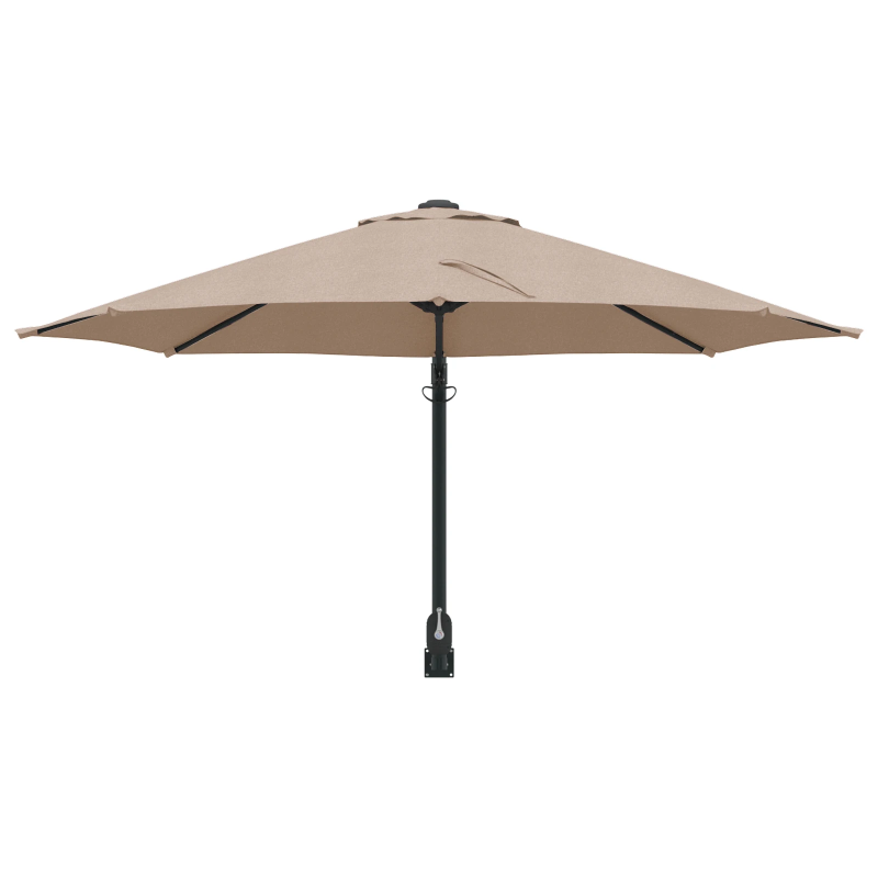 vidaXL Dārza parasols Pelēkbrūna 248 x 248 x 148 cm
