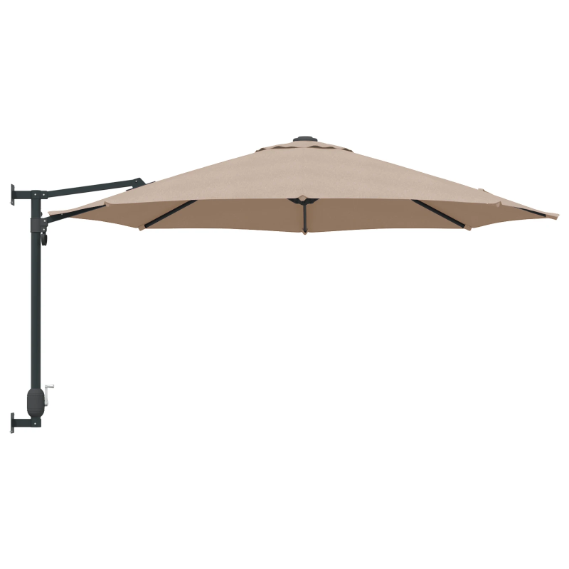 vidaXL Dārza parasols Pelēkbrūna 248 x 248 x 148 cm