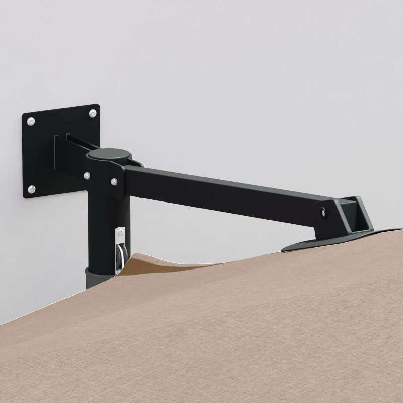 vidaXL Dārza parasols Pelēkbrūna 248 x 248 x 148 cm