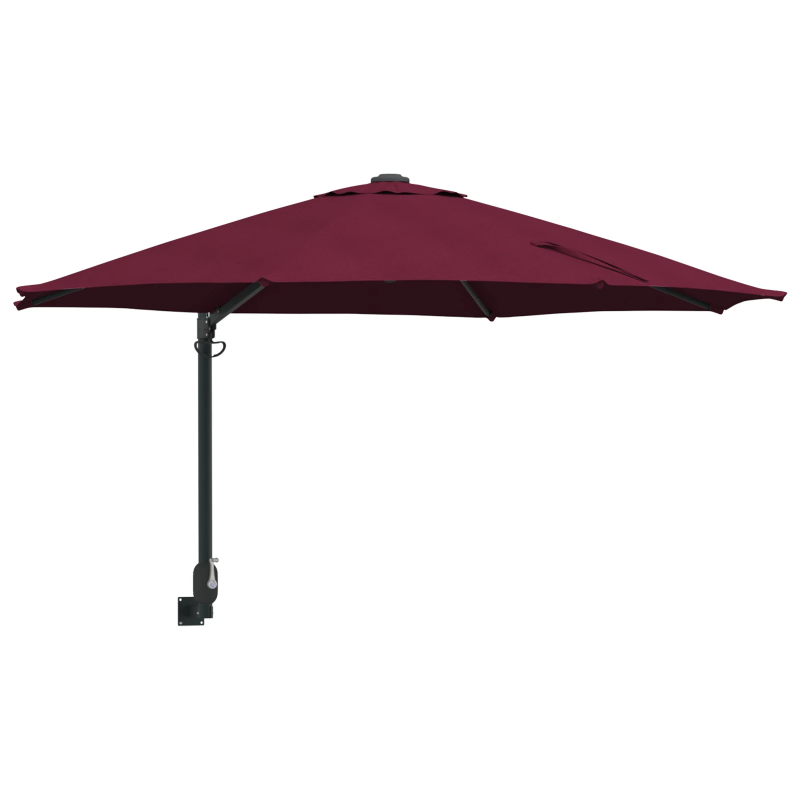 vidaXL Dārza parasols Bordo sarkans 248 x 248 x 148 cm